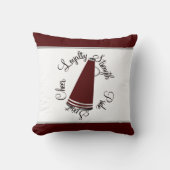 あずき色のメガホンのチアリーダーの信条の枕 クッション (正面)