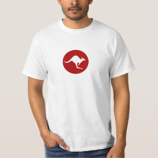 あずき色の世界のカンガルーの白いカンガルー Tシャツ