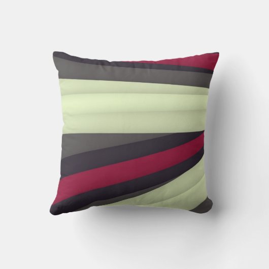 あずき色の灰色白の枕 クッション (裏面)