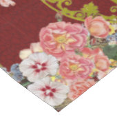 あずき色の花を持つ美しいダビデの星 テーブルクロス (アングル)