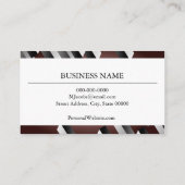 あずき色の赤くモダンなブロックデザインの名刺 名刺 (裏面)