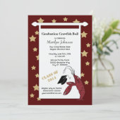 あずき色の金ゴールドのCrawfish/ロブスターは卒業を主演します 招待状 (スタンド正面)