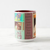 あずき色は15のozのコンボのマグのカスタムコーヒーを作成します マグカップ (中央)