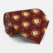 あずき色及び金ゴールドの封じられたタイ ネクタイ (ロール)