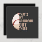 あそこにいるのは私の孫、面白い野球好き 招待状 (正面/裏面)