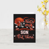 あそこにいるのは私の息子 面白いフットボールママ ママ ダ カード (黄色い花)