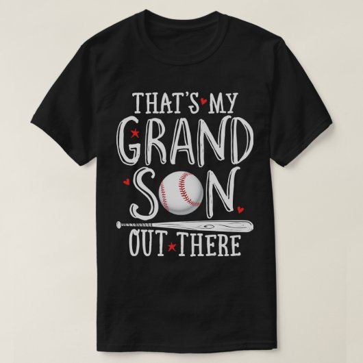あそこにいる孫が野球の試合男性へだ Tシャツ (デザイン正面)