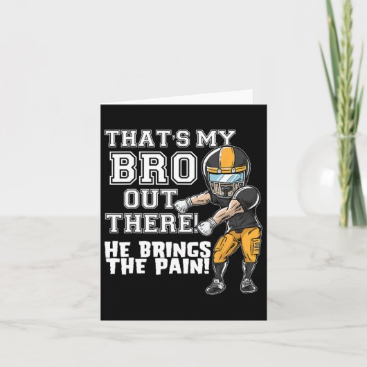 あそこに俺のブロがいる、黄色いフットボール兄弟のシー カード (正面)