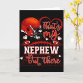 あそこに甥っ子がいるの面白いサッカーおばさんおじさん カード (黄色い花)