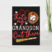 あそこに私の孫がいるよ 野球 おばあちゃん カード (正面)