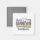 あそこに私の孫がいる - 野球おばあちゃんスクワッド マグネット (正面/裏面)