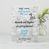 あそこに！ヨットテーマ日付カードの保存 セーブザデート (スタンド正面)