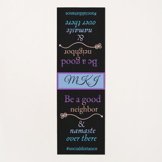 あそこのおもしろい引用文ナマステ ヨガマット (正面)