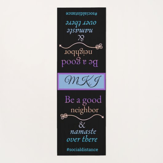 あそこのおもしろい引用文ナマステ ヨガマット (裏面)