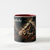 あそこの熱い野菜のための火のマグ ツートーンマグカップ (中央)