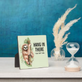 あそつるの茶色の水色のナマケモノ フォトプラーク (インサイチュ)