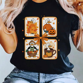 あたたかいキツネの秋の味覚 - コージー・グース パンプキン オータム サンクスギビング Tシャツ