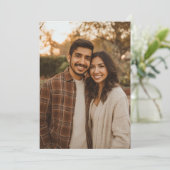 あたたかい土系のカジュアルな写真 招待状 (スタンド正面)