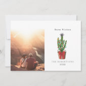 あたたかい願い カクタス写真 クリスマスホリデーカード シーズンカード (正面)