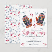 あたたかくてかわいいクリスマスパーティーの招待状をお一人ひとりに 招待状 (正面/裏面)