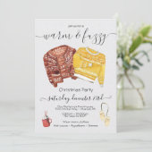 あたたかくてふわふわのセーター ホリデー クリスマスパーティー 招待状 (スタンド正面)