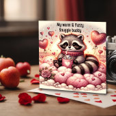 あたたかくてふわふわのラッコのバレンタインカード シーズンカード