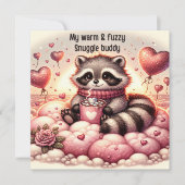 あたたかくてふわふわのラッコのバレンタインカード シーズンカード (正面)
