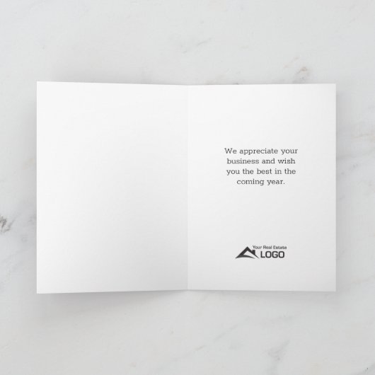 あたたかくてコzyな願い 不動産のクリスマスカード カード (内部)