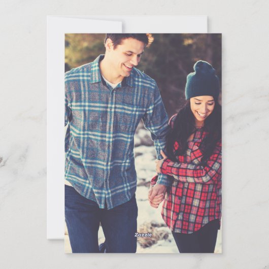 あたたかくて居心地がいい | 赤いバッファロープレイドのサンタのトナカイモノグラム シーズンカード (裏面)