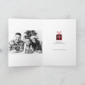 あたたかくて居心地がいい | 赤いバッファロープレイドのトナカイモノグラム シーズンカード (内部)