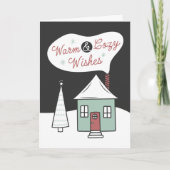 あたたかくて居心地の良い願い 不動産 クリスマスカード カード (正面)