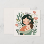 あたたかくて心のこもった母の日のカード シーズンカード (正面/裏面)