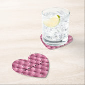 あたたかさと上品さを兼ね備えたソフトピンクのフェイクベルベット ペーパーコースター (インサイチュ)