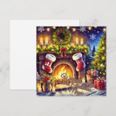 あたたかさ、喜び、クリスマスの魔法 ホリデーグリーティング シーズンカード (正面/裏面)