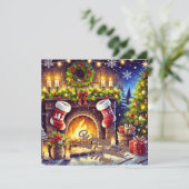 あたたかさ、喜び、クリスマスの魔法 ホリデーグリーティング シーズンカード (スタンド正面)