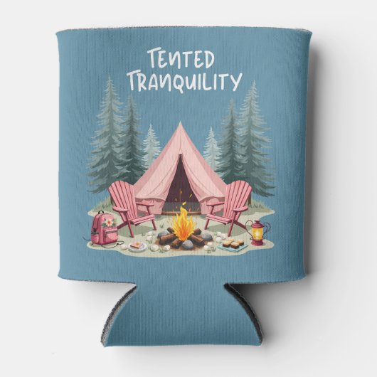 あたたかなキャンプの美学 グランピング テント & キャンプファイヤー 缶クーラー (正面)