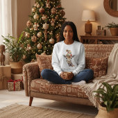 あたたかなクリスマスのキリン、カスタム Tシャツ