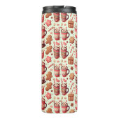 あたたかなクリスマスのココアとジンジャーブレッドのパターン タンブラー (裏面)