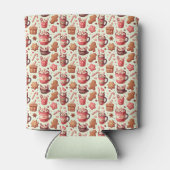 あたたかなクリスマスのココアとジンジャーブレッドのパターン 缶クーラー (裏面)