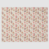 あたたかなクリスマスのココアとジンジャーブレッドのパターン 薄葉紙 (正面)