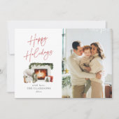 あたたかなクリスマスのホリデー写真 シーズンカード (正面)