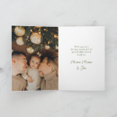 あたたかなクリスマスの写真　ホリデー シーズンカード (内部)