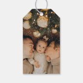 あたたかなクリスマスの家 現代フォト 水彩 ギフトタグ (裏面)