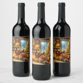 あたたかなクリスマスイブ ワインラベル (ボトル)