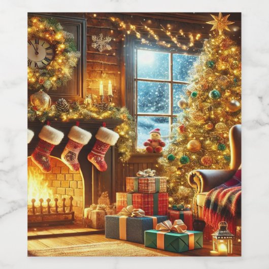 あたたかなクリスマスイブ ワインラベル (シングルラベル)