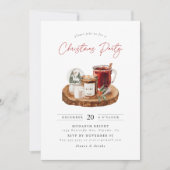 あたたかなクリスマスホリデーパーティーへの招待 招待状 (正面)