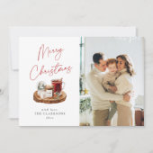 あたたかなクリスマスホリデー写真 シーズンカード (正面)