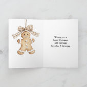 あたたかなクリスマス かわいい ハッピー シナモン クッキー カード (内部)