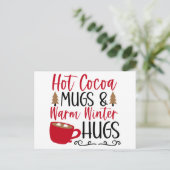 あたたかなココアとハグのホリデーポストカード シーズンポストカード (スタンド正面)