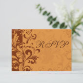 あたたかなゴールドのオータム スワール 招待状 (スタンド正面)